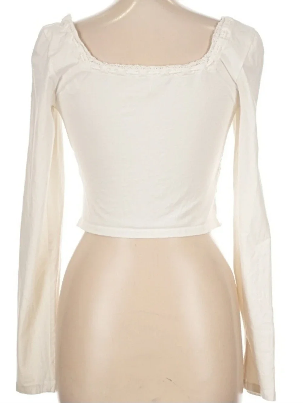 Free People Scarlet Smocked Long Sleeve Top-Cream